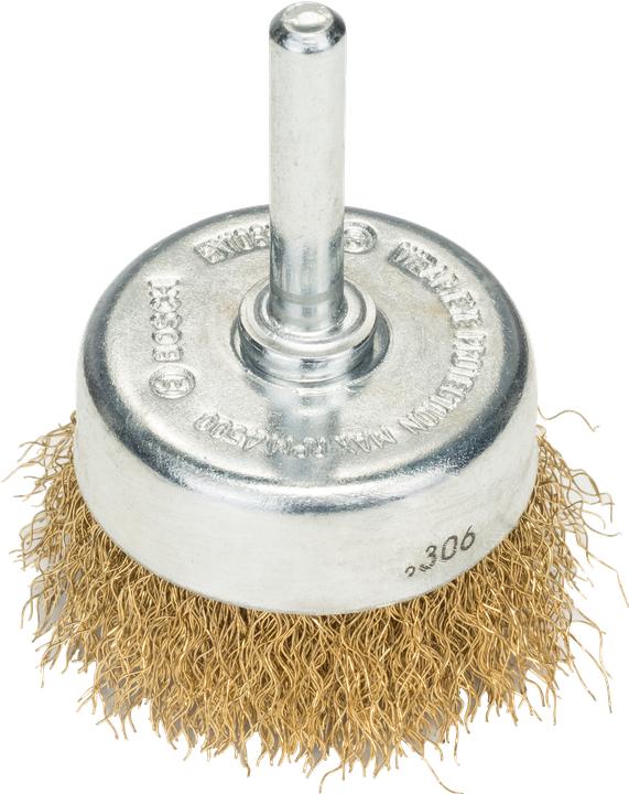 Produktbild Bosch Zubehör Topfbürste für Bohrmaschinen – Gewellter Draht, vermessingt, 50 mm
