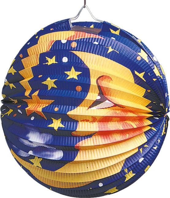 Tib Laterne - aus Papier - Ø = 25 cm - Mond & Sterne (1 x)