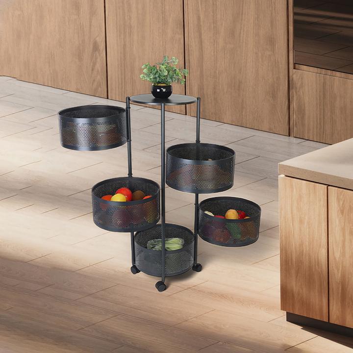 Image du produit Relaxdays Küchenwagen mit drehbaren Fächern