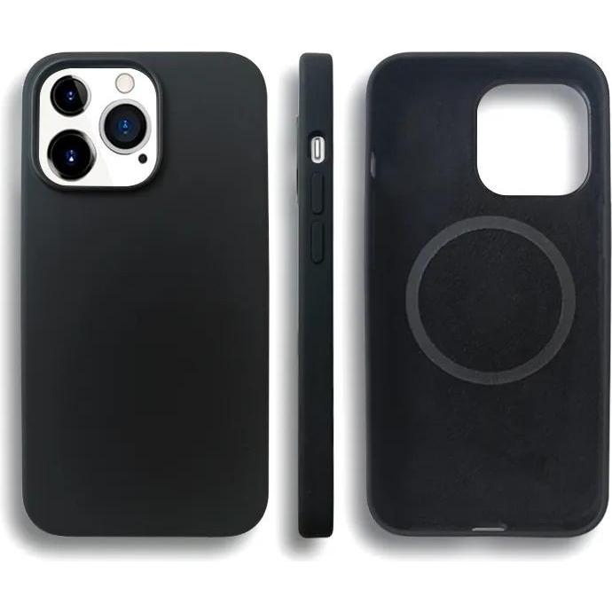 cyoo Liquid Silikon Hlle iP 15 Plus Schwarz (Apple iPhone 15 Plus), Smartphone Hülle, Schwarz