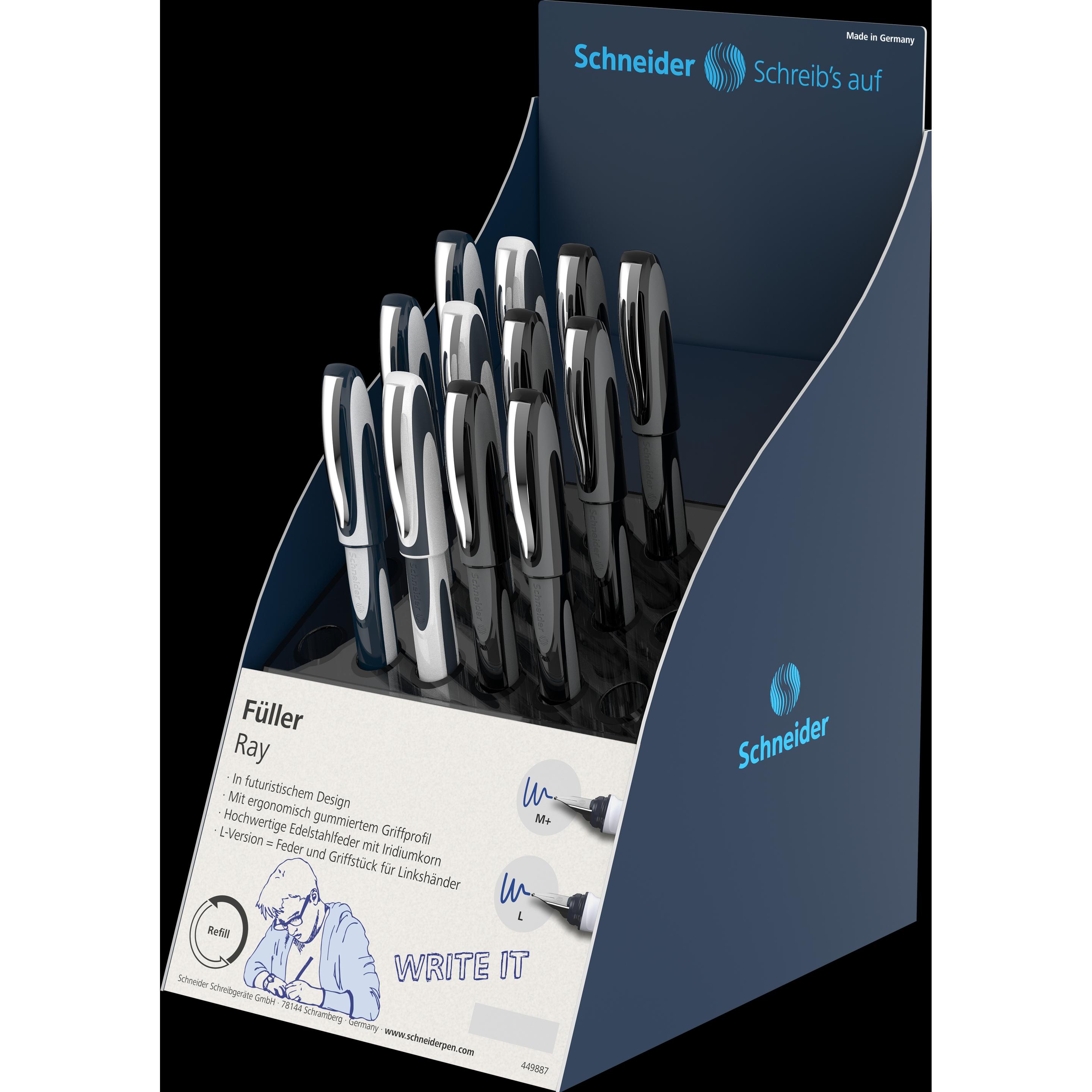 Schneider, Schreibstifte, Füller M 4035 Ray Onyx 12 Stück (Blau, 12 x)