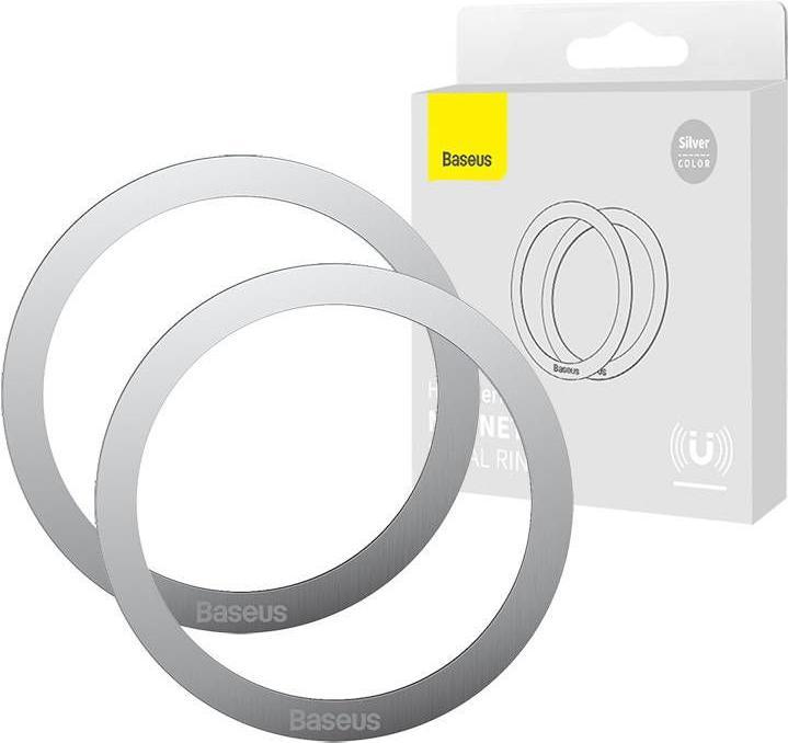 Actual product image Baseus Halo Series Magnetic Metal Ring2pcs/packSilver