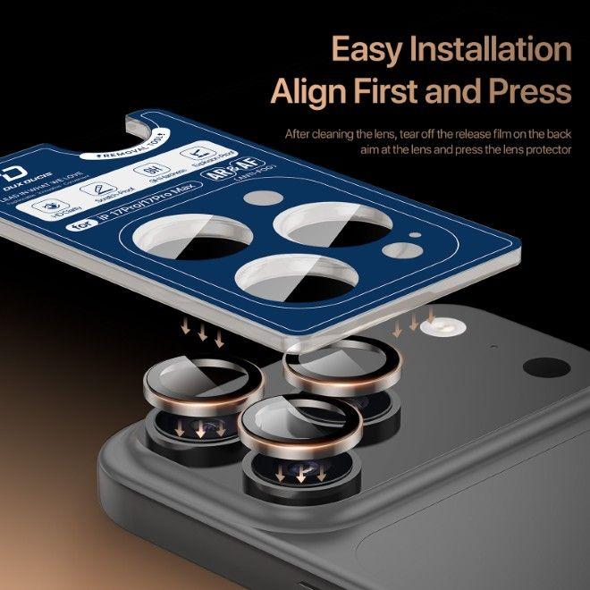 Produktbild Dux Ducis HAWK Series Kamera Schutzglas (1 Stk., Apple iPhone 17 Pro, Apple iPhone 17 Pro Max)