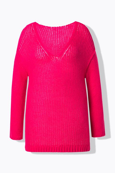 Produktbild Angel of Style Pullover, oversized, Ballonärmel, V-Ausschnitt. (48)