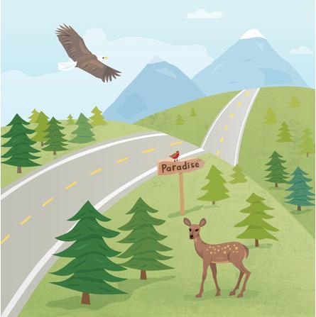 Image du produit Up with paper Carte Pop-Up Card motif camping (1 pcs)