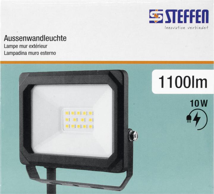 Actual product image Steffen Aussenwandleuchte LED 10W 1100lm IP65 sw (1100 lm, IP65)