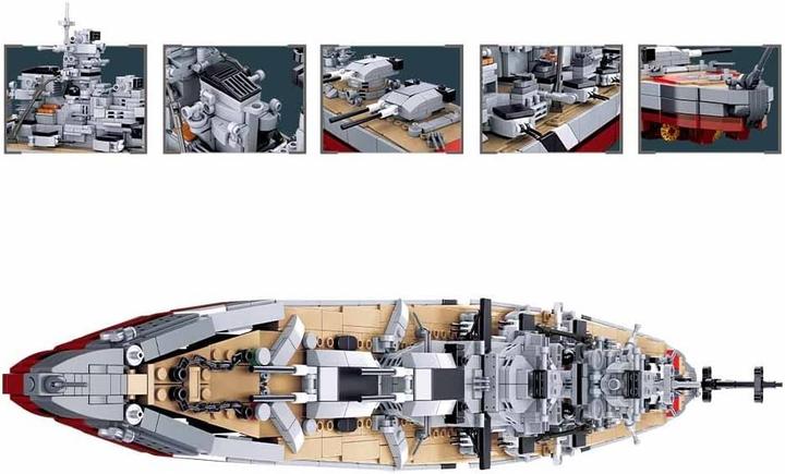 Actual product image Sluban Modelbricks Bismarck Battleship 2-in-1 Building Blocks
