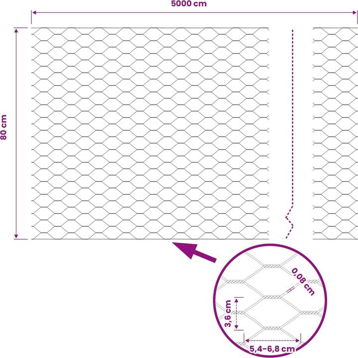 Produktbild vidaXL Hexagonzaun