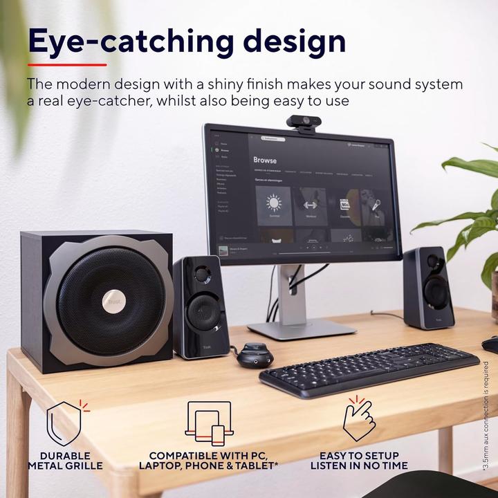 Immagine prodotto Trust Altoparlante|P.M.P.O. 120 Watt|Nero|19019