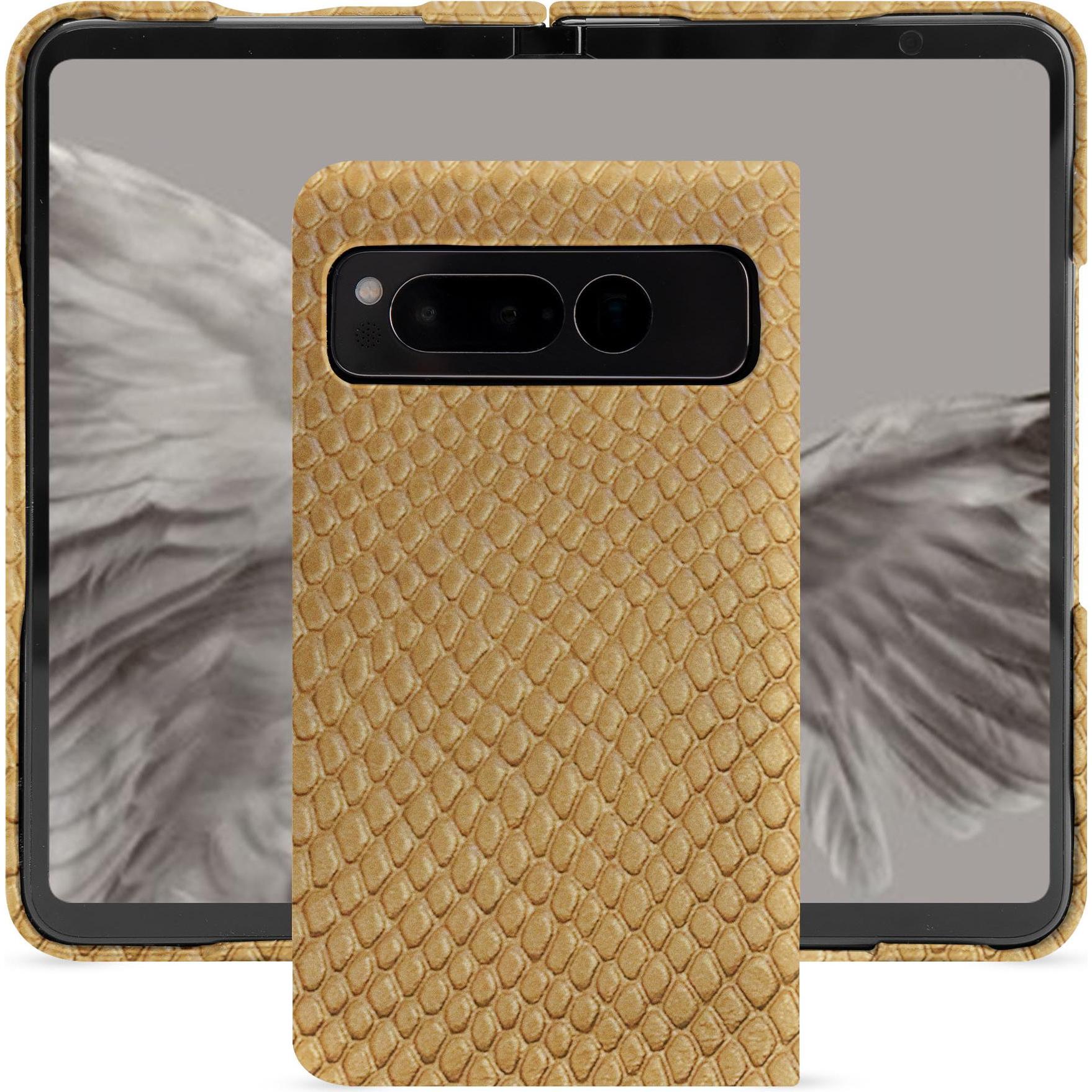 Noreve Lederschutzhülle Google Pixel Fold (Google Pixel Fold), Smartphone Hülle, Beige