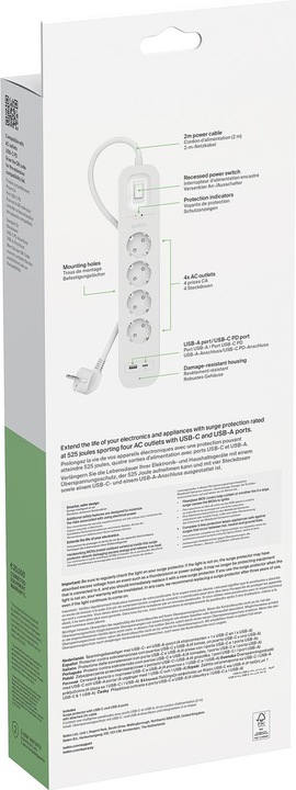 Produktbild Belkin Surgemaster Überspannungsschutz (4 x, 2 m)