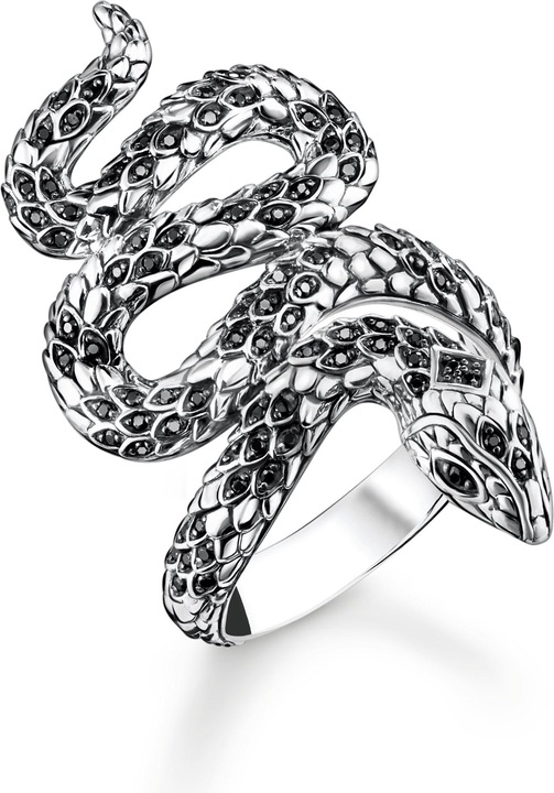 Actual product image Thomas Sabo Ring blackened snake (56, 925 Silver)