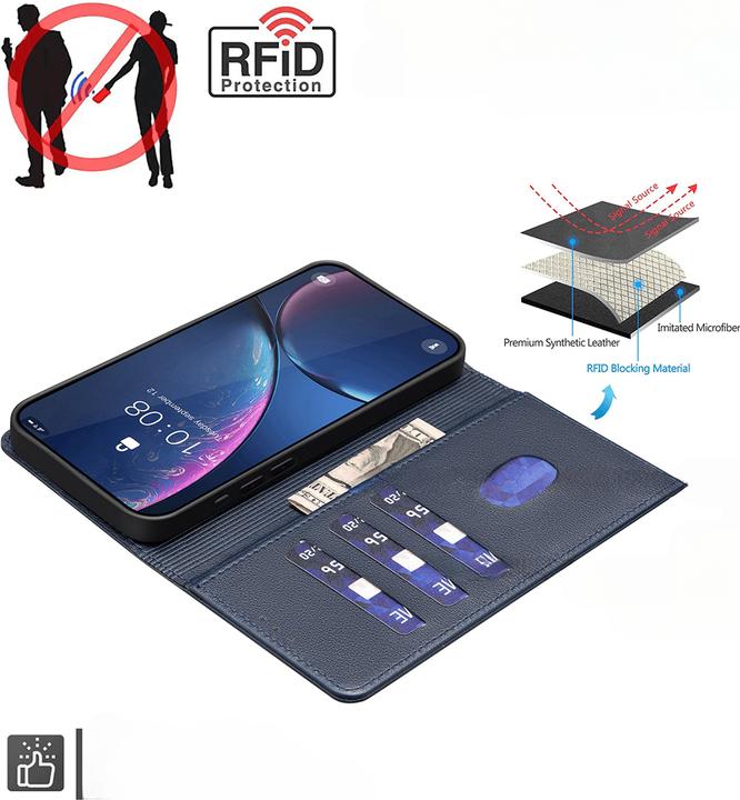 Produktbild Binfen Color Galaxy S25 FE - BINFEN Leder Etui Hülle mit RFID Blocker (Samsung Galaxy S25 FE)