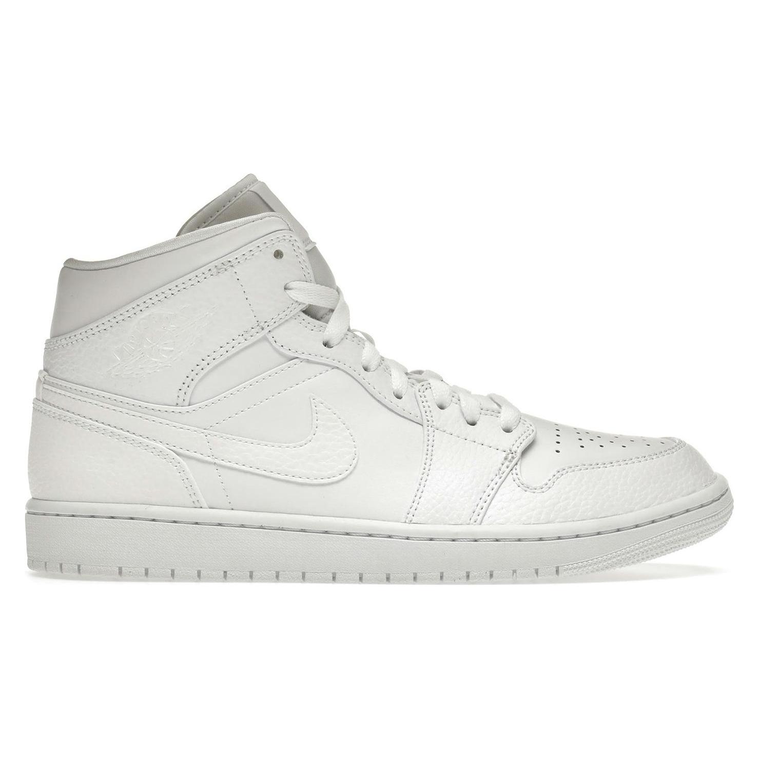 Jordan, Herren, Sneakers, 1 Mid Triple White 2.0 (2020), Mehrfarbig, Weiss, (41)
