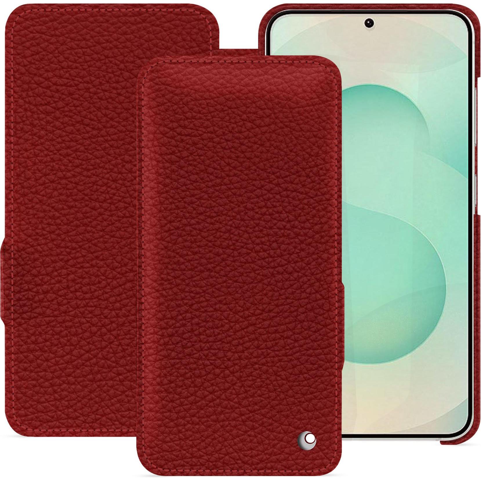 Noreve Lederschutzhülle horizontal (Samsung Galaxy S25+), Smartphone Hülle, Rot