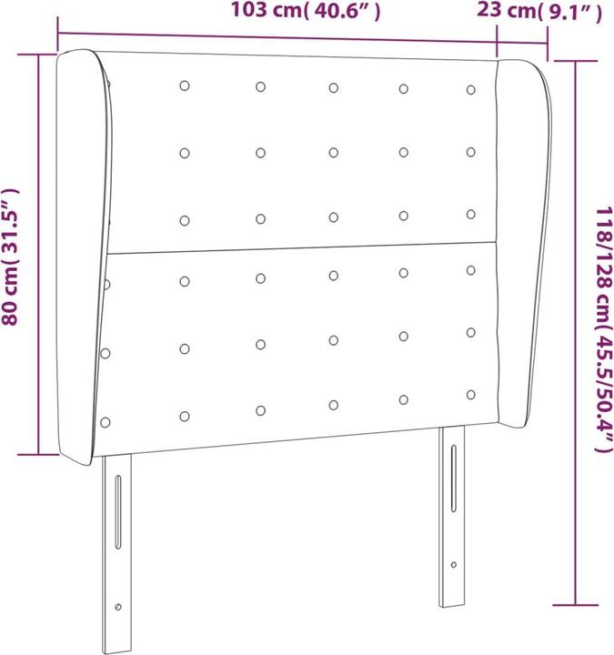 Image du produit vidaXL Kopfteil (103 x 23 x 88 cm)