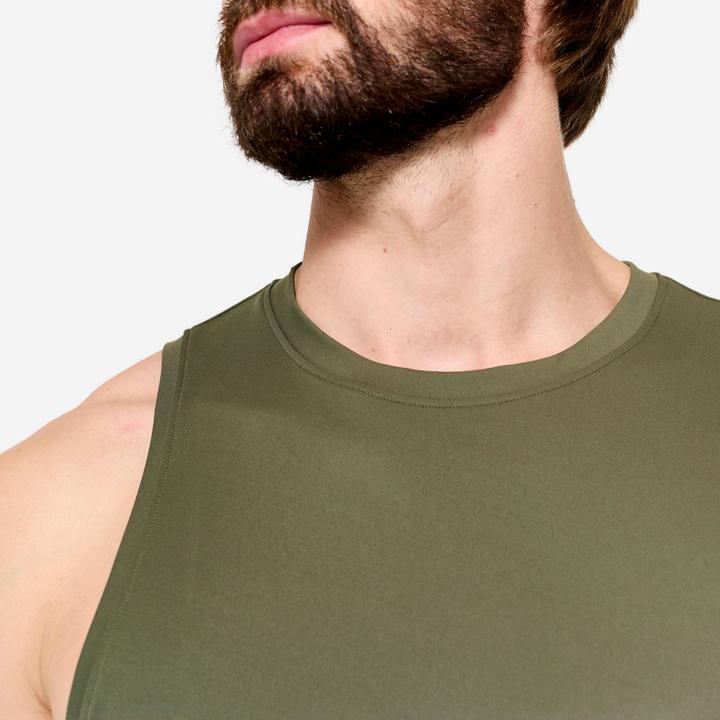 Produktbild Domyos Tank Top Herren atmungsaktiv - khaki (L)
