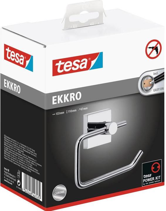 Actual product image tesa EKKRO toilet roll holder incl. adhesive solution without drilling
