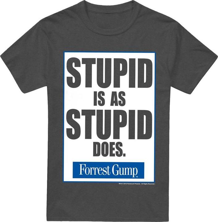 Actual product image Forrest Gump Unisex Adult Stupid Is T-Shirt (L)