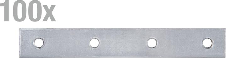 Immagine prodotto GAH Connettore piatto Lunghezza 60 mm Larghezza 14 mm Spessore 1,75 mm Acciaio zincato sendzimir Numero (Connettori piatti, 1 pz.)