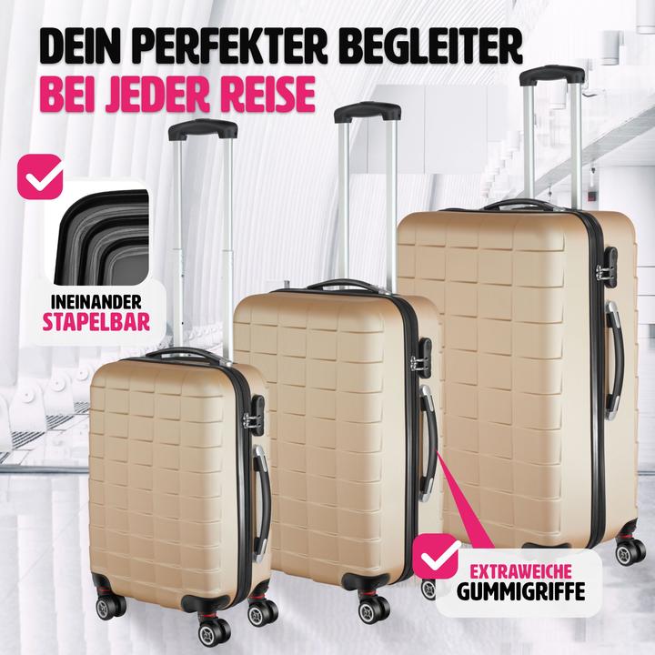 Actual product image tectake Trolley Set 3 pcs. (98 l, L (90 - 115l))