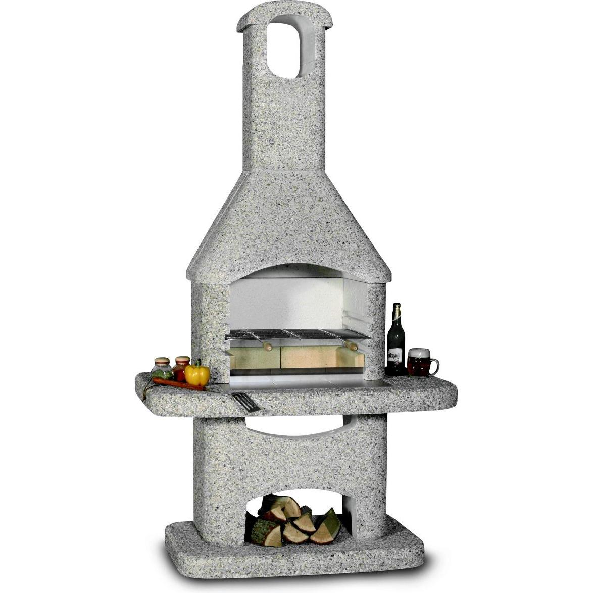 Wellfire, Elektrokamin + Bioethanolkamin, Grillkamin Nova braun
