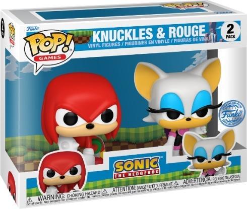 Actual product image Funko POP! 2-Pack Sonic the Hedgehog Knuckles & Rouge Exclusive