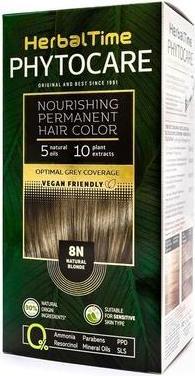 Herbal Time Phytocare Permanent Hair Color 20 Shades 8N Natural Blonde (8N Natural blonde)