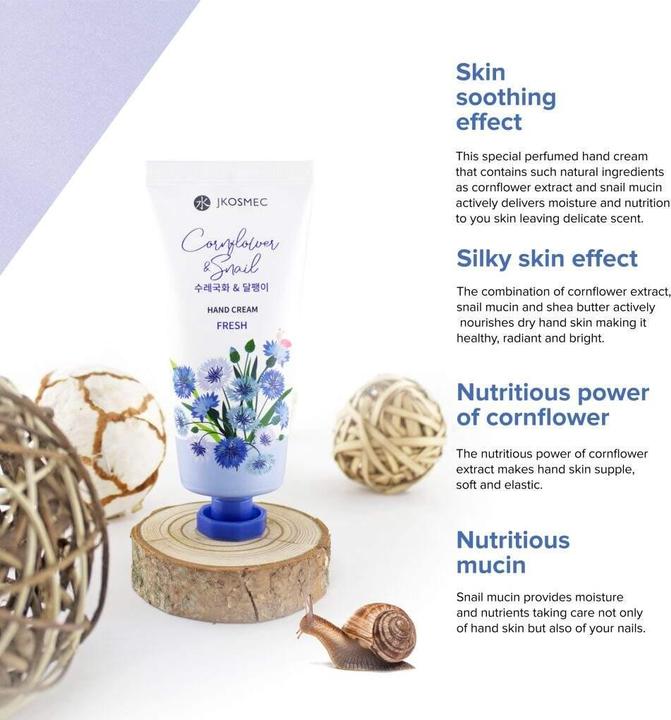 Actual product image JKosmec Cornflower and Snail (100 ml)