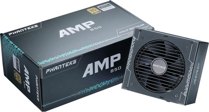 Actual product image Phanteks AMP GH 850W 80 PLUS Gold power supply, PCIe 5.1, ATX 3.1 - 850 watts, black (850 W)