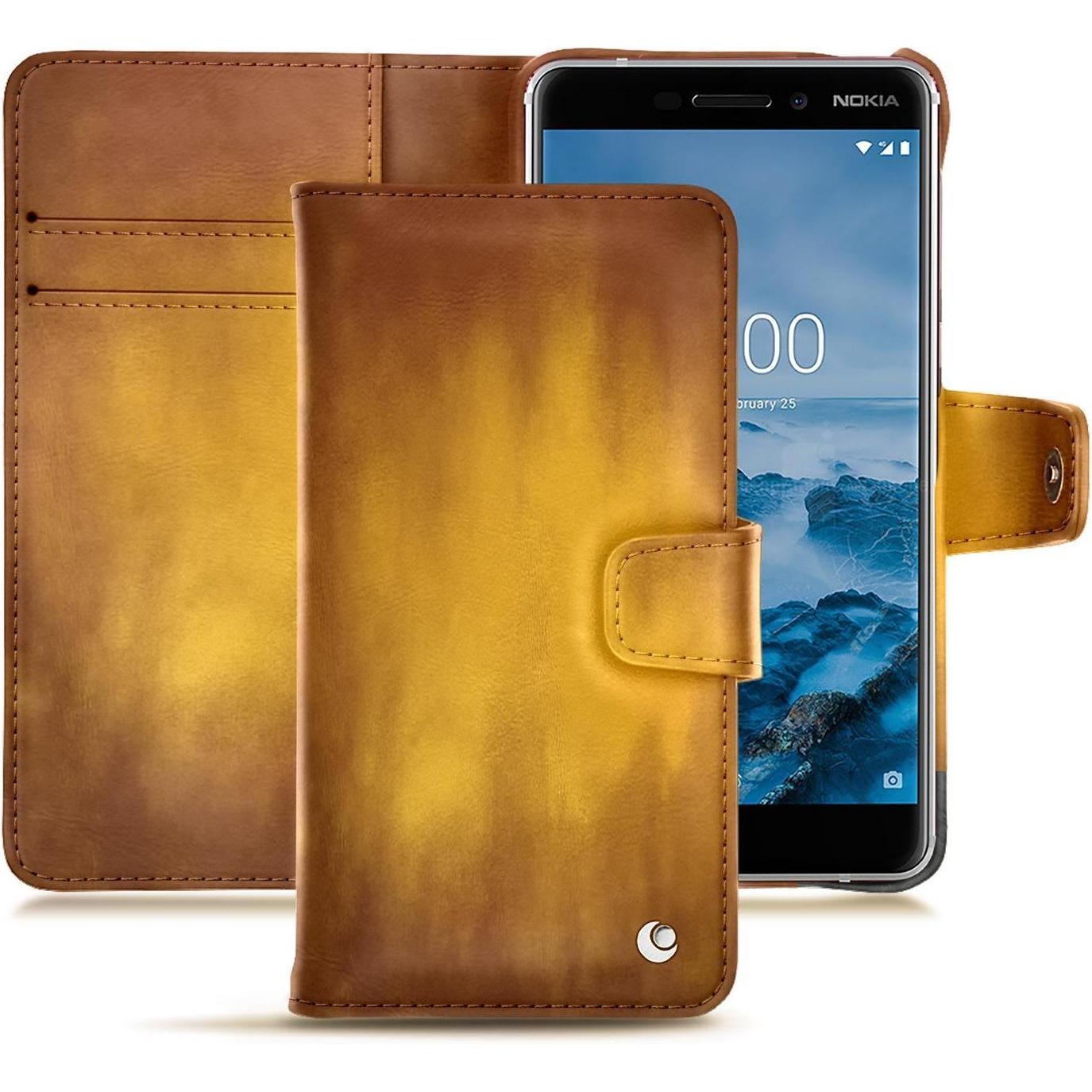 Thumbnail - Noreve Lederschutzhülle Wallet (Nokia 6 (2018)), Smartphone Hülle, Gold