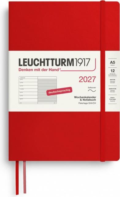 Produktbild Leuchtturm1917 Wochenkalender&NotizbuchMediumA5Cherry2027 (A5, 1 Woche / 1 Seite)