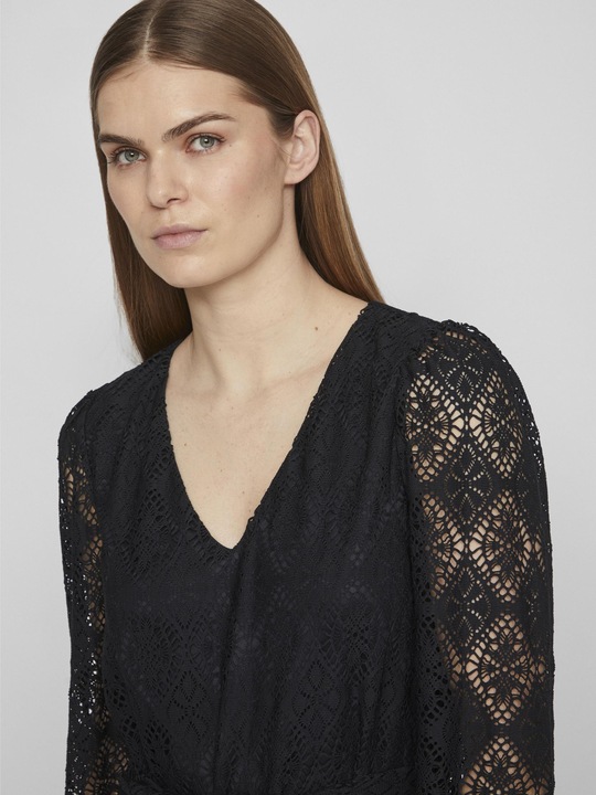 Produktbild Vila Tie Waist Kleid mit langen Ärmeln (M)