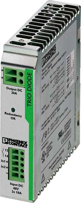 Phoenix Contact Module à diodes, rail DIN 48V cc 20 A Ex