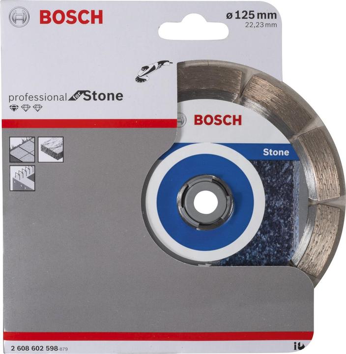 Produktbild Bosch Professional Zubehör Diamanttrennscheibe Standard for Stone, 125 x 22,23 x 1,6 x 10 mm, 1er-Pack