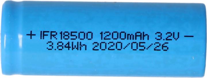 Image du produit EIZfan Batterie IFR 18500 Flat Top sans tête non protégée (1 pcs, 18500, 1200 mAh)