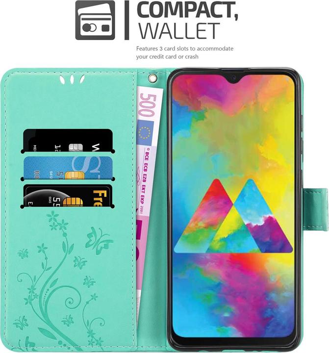 Actual product image Cadorabo Flower Book Cover (Samsung Galaxy M21)