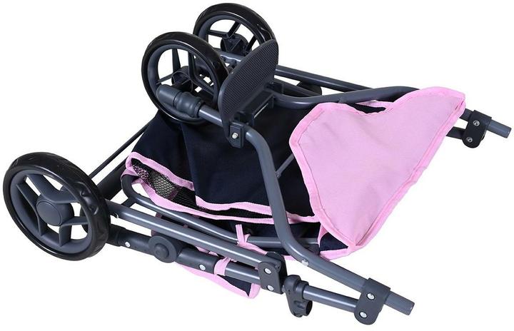 Actual product image Knorrtoys Zwillingspuppenwagen Duo - "star grey pink"