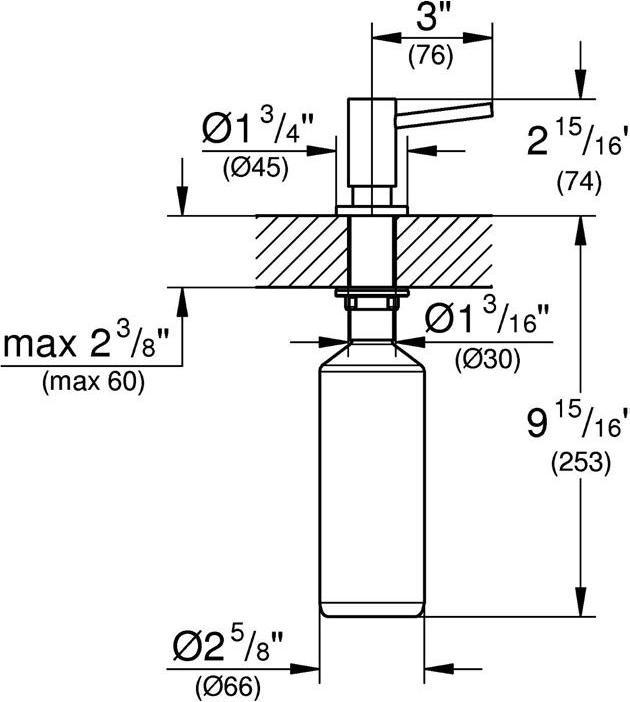 Produktbild Grohe Spülmittelspender COSMOPOLITAN f Flüssigseifen wa sun