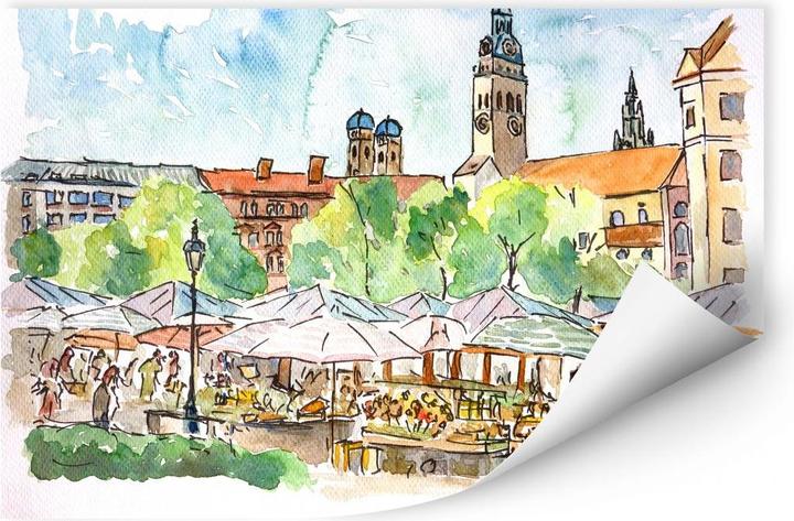 Actual product image Trenddeko Munich - Viktualienmarkt (80 x 60 cm)