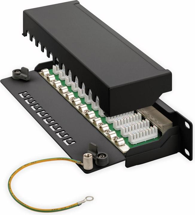 Productafbeelding Goobay CAT 6 25.40cm (10") Patch Paneel, 12 poorten, zwart