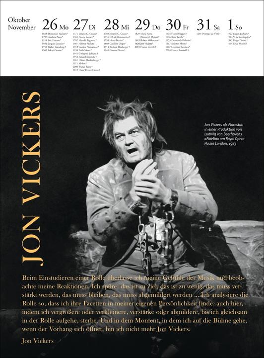 Actual product image Der Musik Kalender Wochenkalender 2026