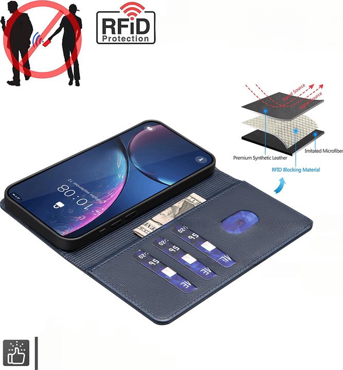 Produktbild Binfen Color Galaxy A37 - BINFEN Leder Etui Hülle mit RFID Blocker (Samsung Galaxy A37)