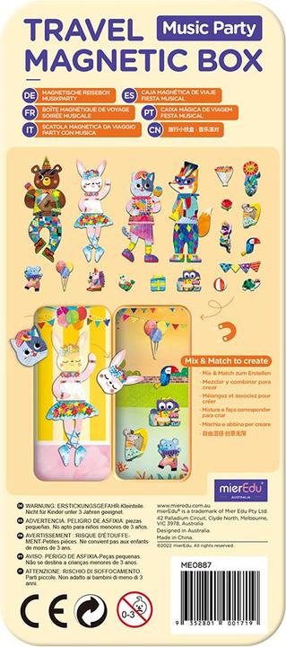 Actual product image mierEdu Magnetic Travel Box - Music Party - (ME0887)