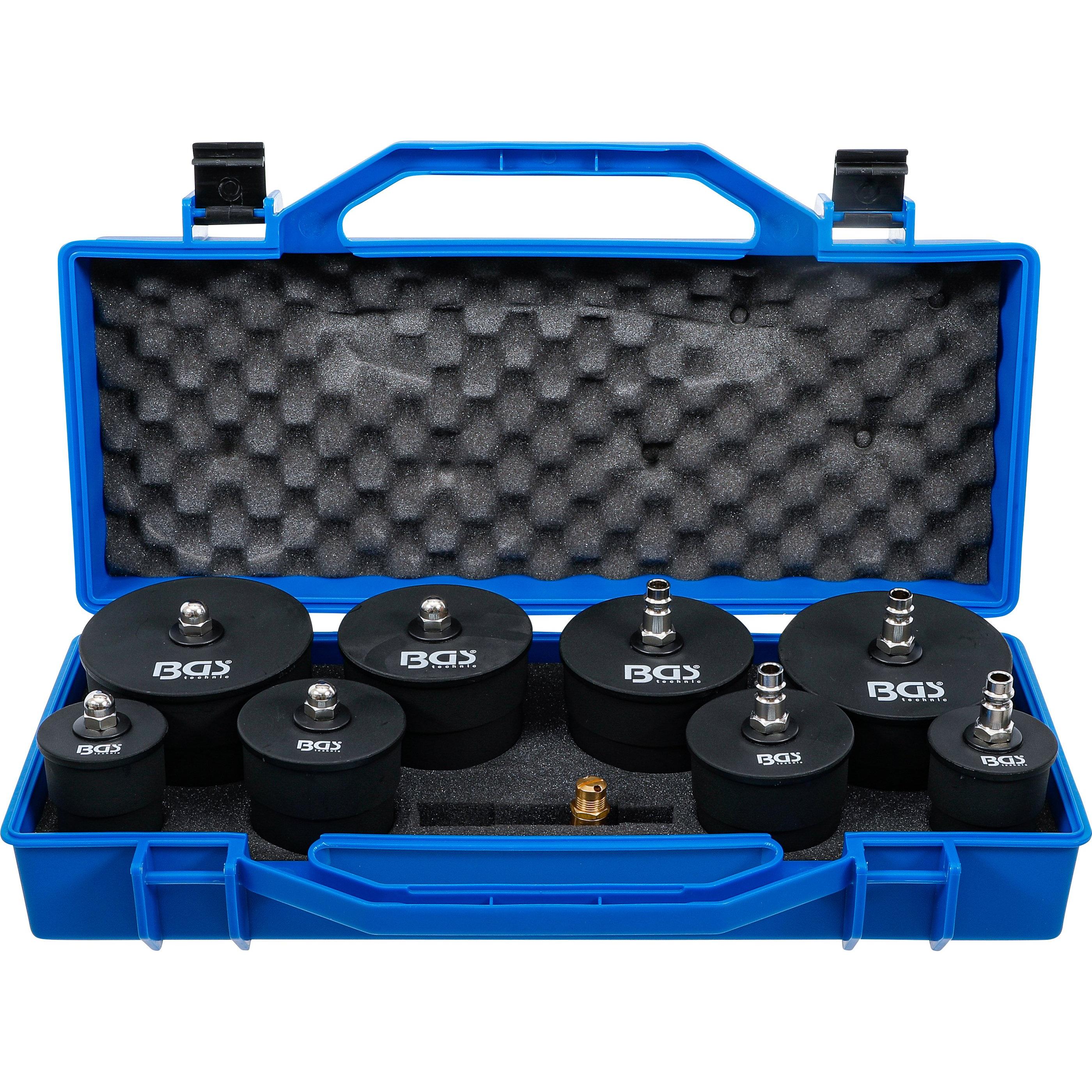BGS, Utensili autofficina, Set tester universali perdita di pressione delle turbine in valigia 9 pz.