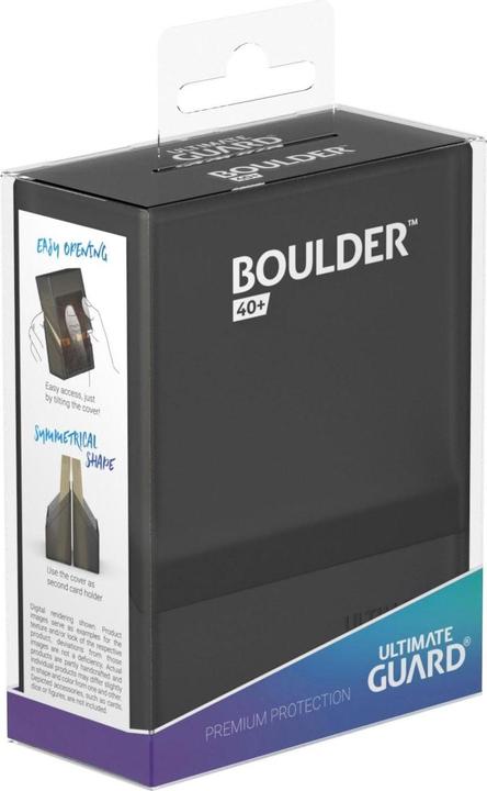 Actual product image Ultimate Guard Card Box Boulder Deck Case Standard Size 40+ Onyx
