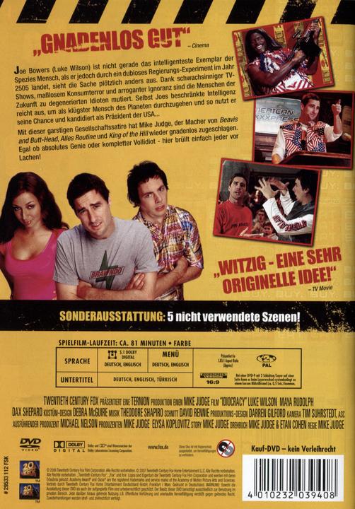 Produktbild Idiocracy Irrsinn stirbt nie (DVD, 2006, Deutsch, Englisch)