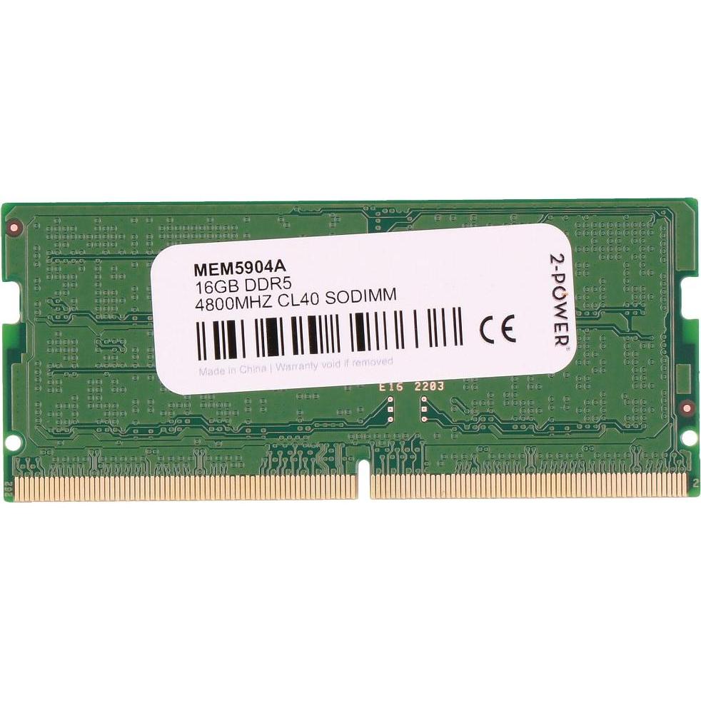 2-Power 16GB DDR5 4800MHz CL40 SoDIMM (4800 MHz, RAM DDR5, SO-DIMM), Memoria RAM