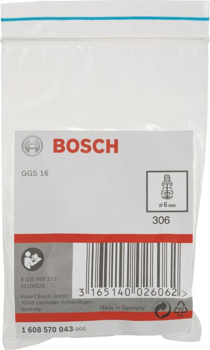Actual product image Bosch Professional Zubehör Collet with clamping nut 6mm