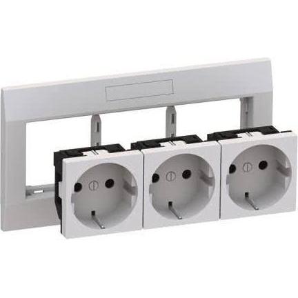 GGK, Steckdose, Einbaudose für 4653 Geräteeinbaukanal KSE/M45 3-fach Schuko